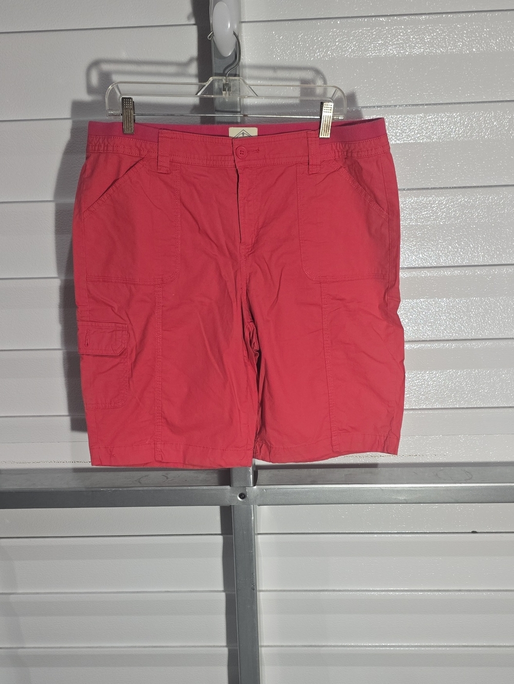 St. John's Bay Coral Cargo Bermuda Shorts Size 14